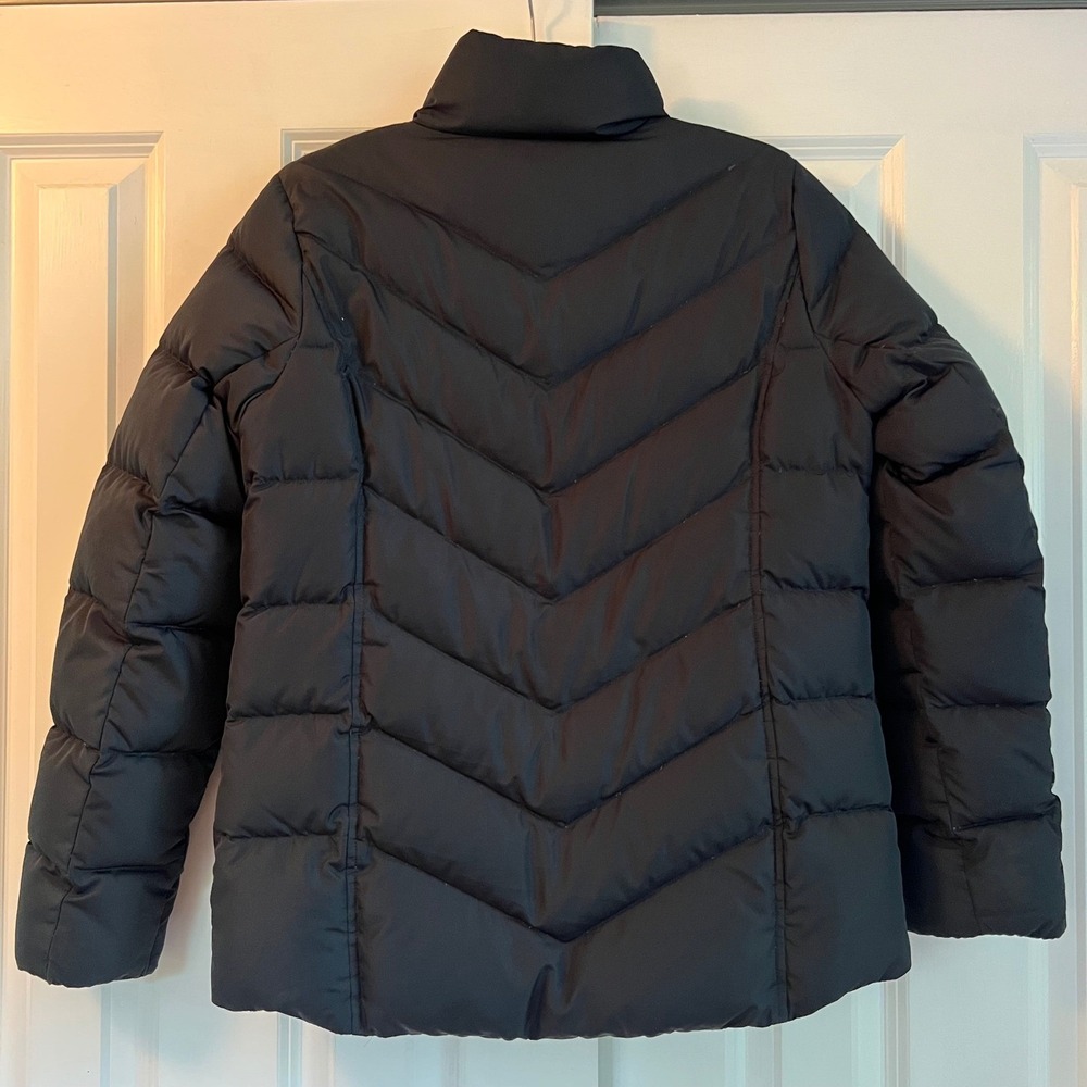 Lands' End Black Down Puffer Winter Coat Jacket Women's Size S (6-8) - Picture 10 of 11